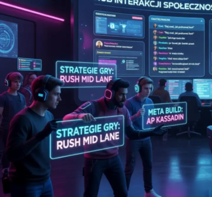 Gracze online komunikują się na futurystycznym panelu społeczności gamingowej
